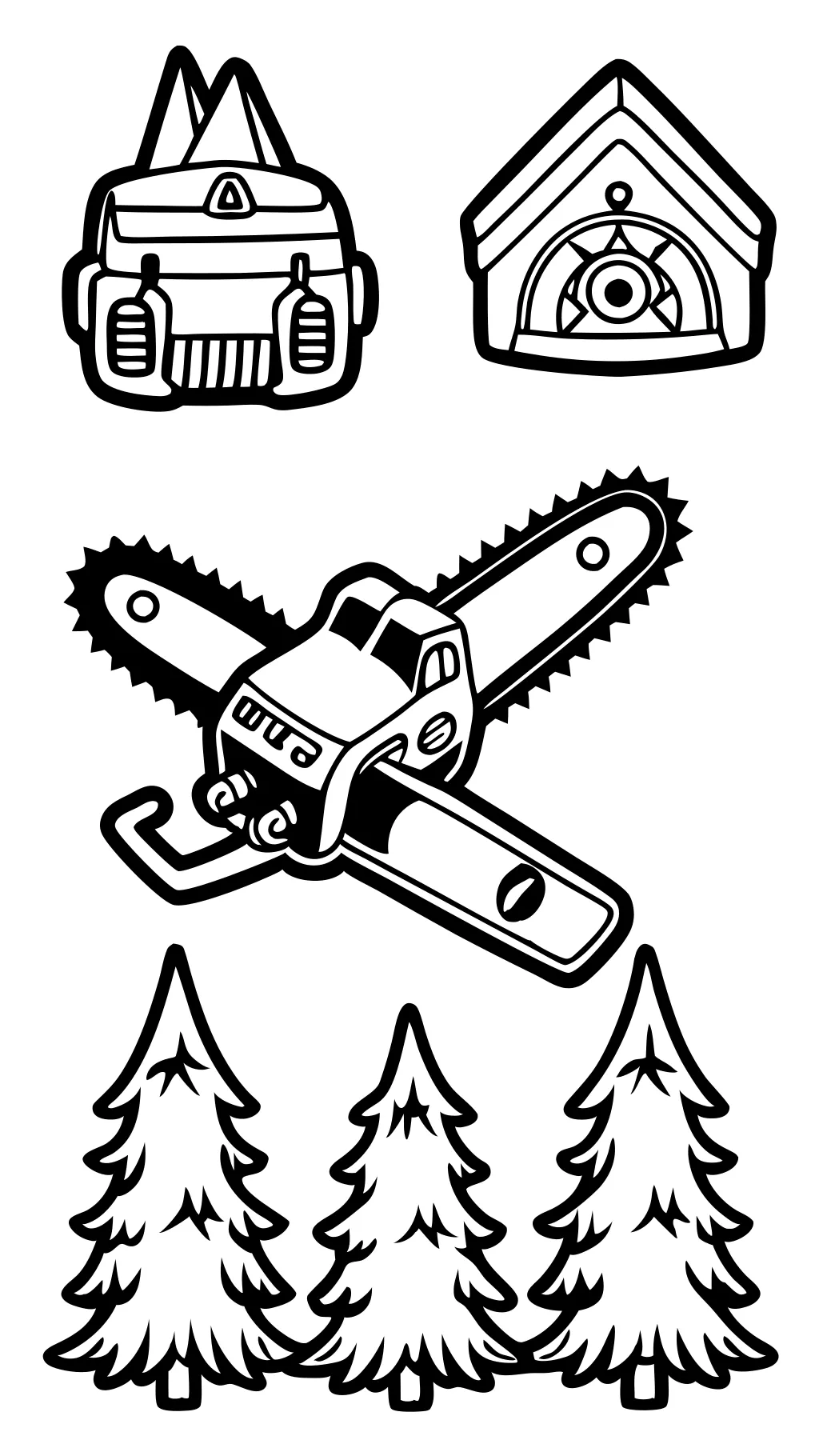 chainsaw coloring pages